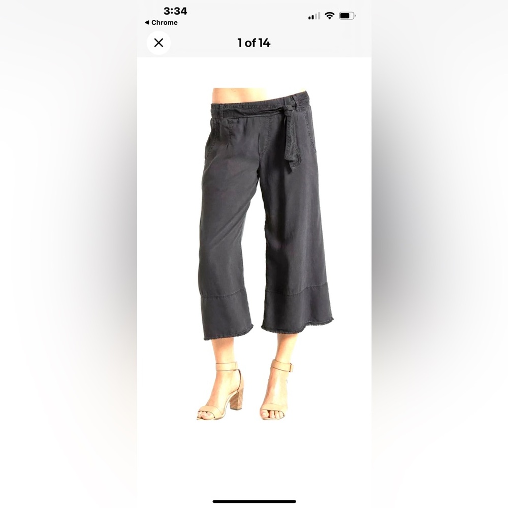 Cloth & Stone Charcoal Wide-Leg Pants